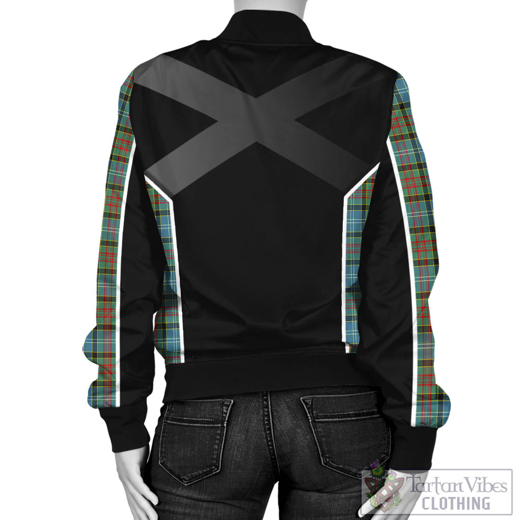 Tartan Vibes Clothing Brisbane modern Tartan Bomber Jacket with Family Crest and Scottish Thistle Vibes Sport Style