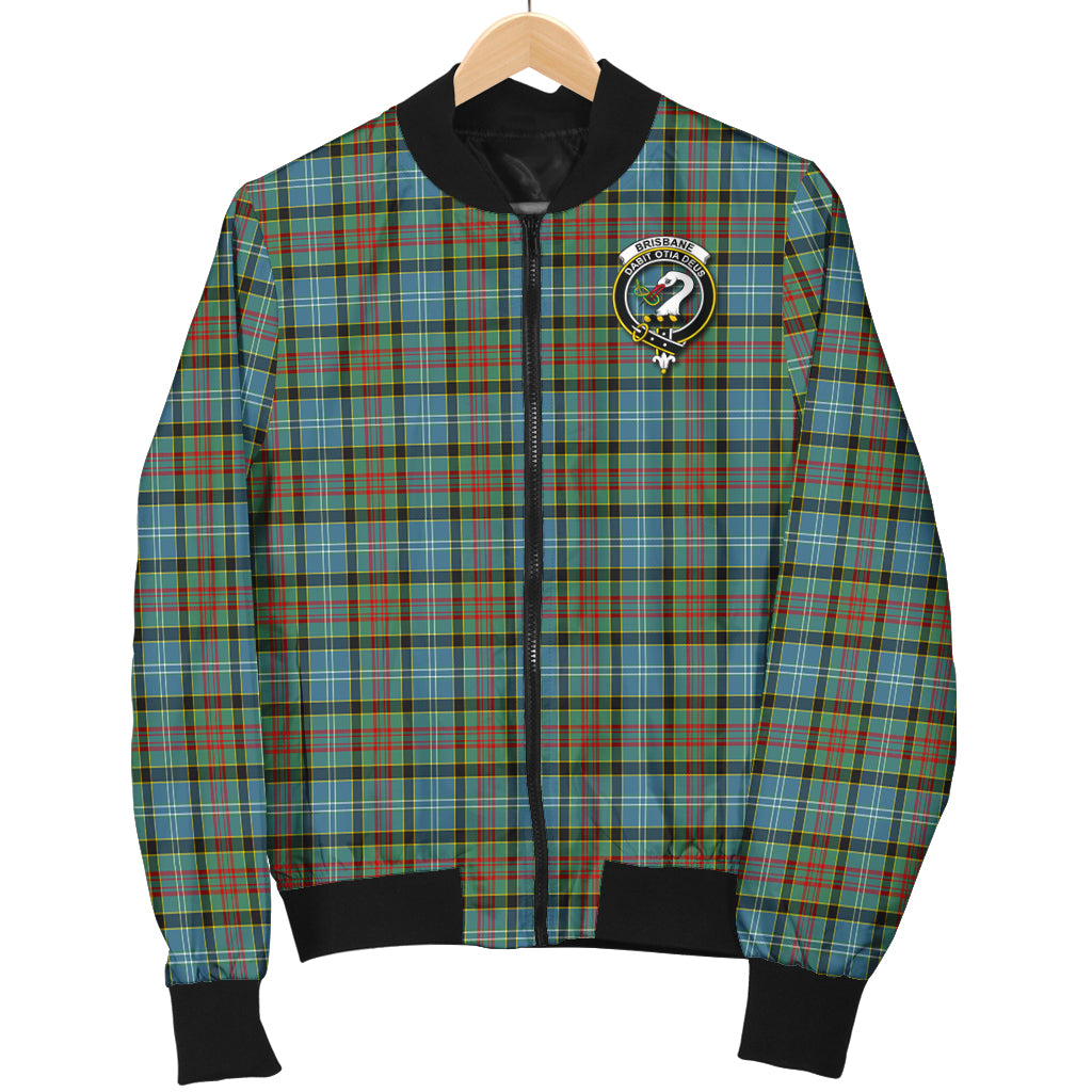 Brisbane modern Tartan Bomber Jacket with Family Crest - Tartanvibesclothing