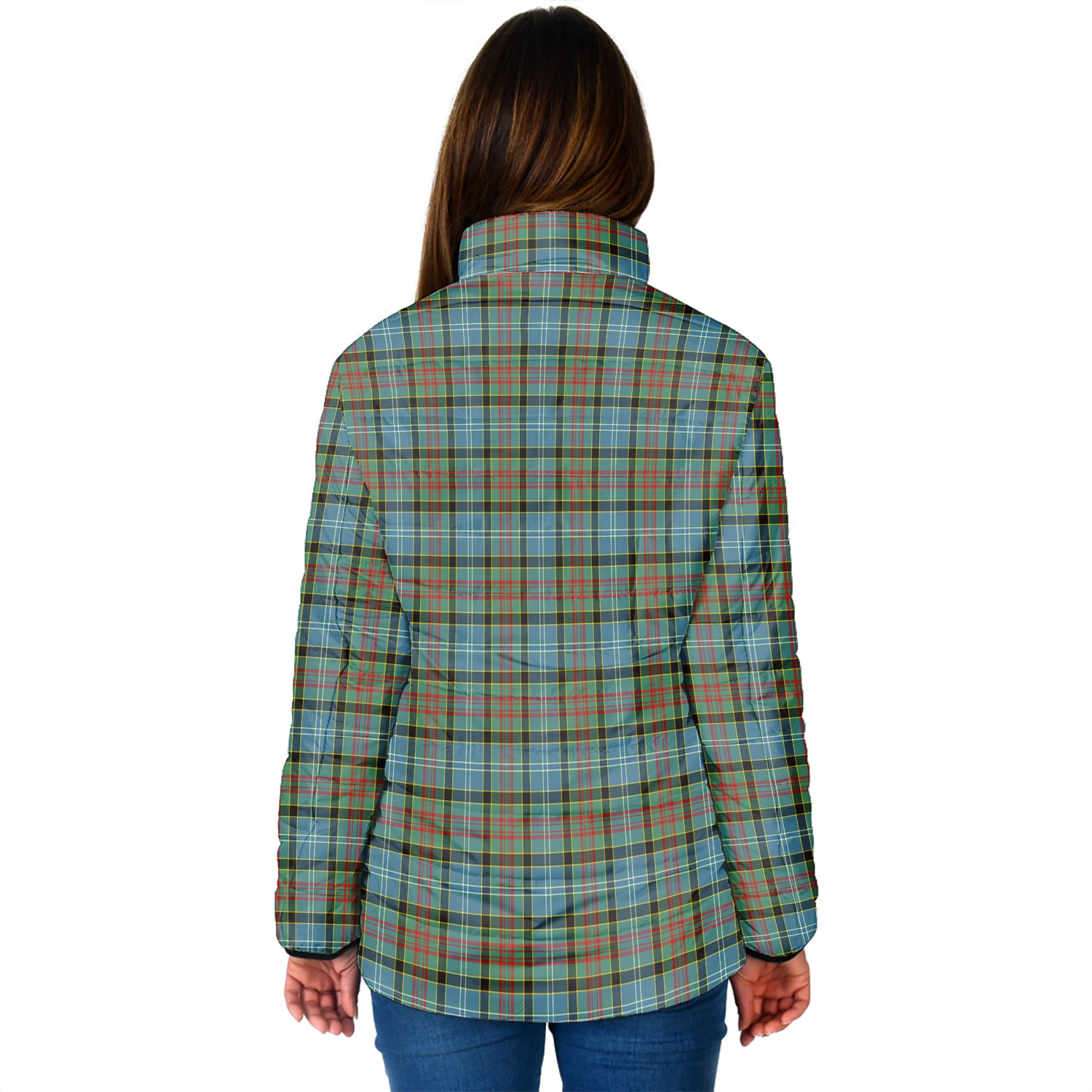 Brisbane Tartan Padded Jacket with Family Crest - Tartan Vibes Clothing