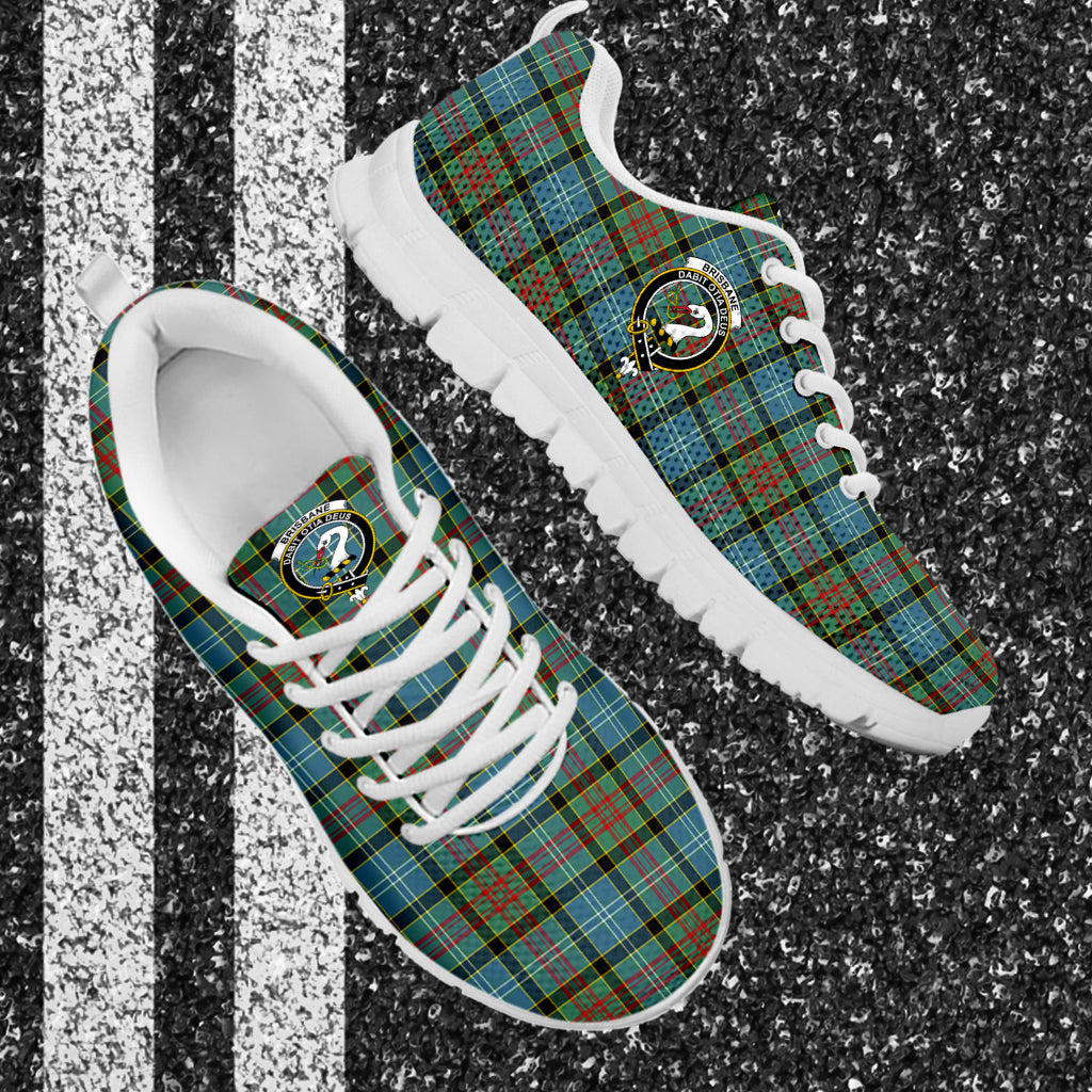 Brisbane Tartan Sneakers with Family Crest - Tartan Vibes Clothing