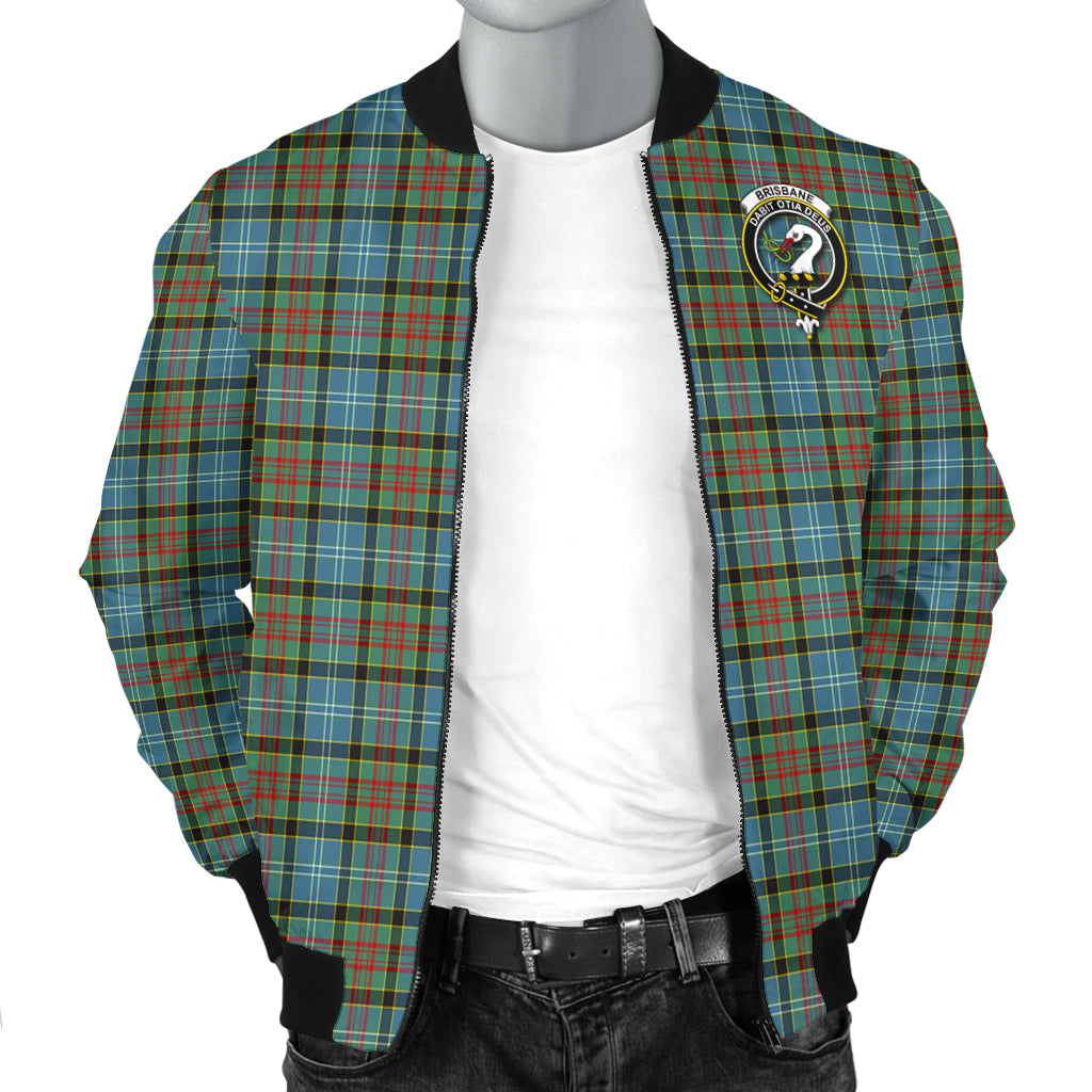 Brisbane modern Tartan Bomber Jacket with Family Crest - Tartanvibesclothing