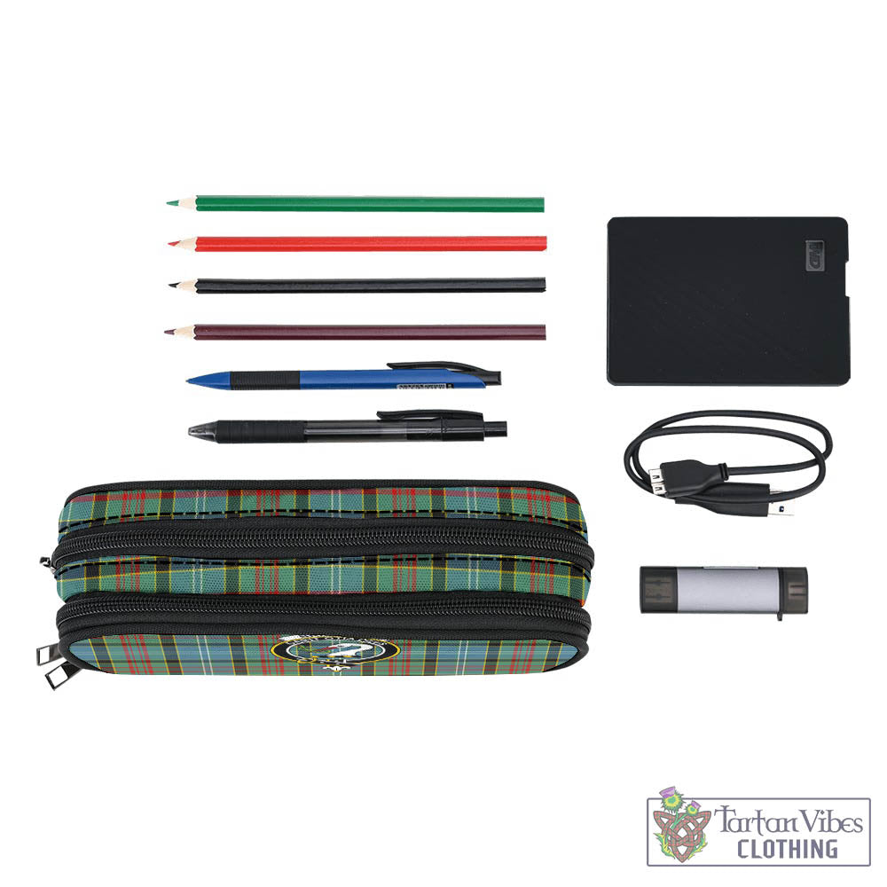 Tartan Vibes Clothing Brisbane modern Tartan Pen and Pencil Case with Family Crest