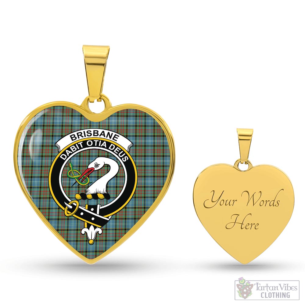 Tartan Vibes Clothing Brisbane modern Tartan Heart Necklace with Family Crest