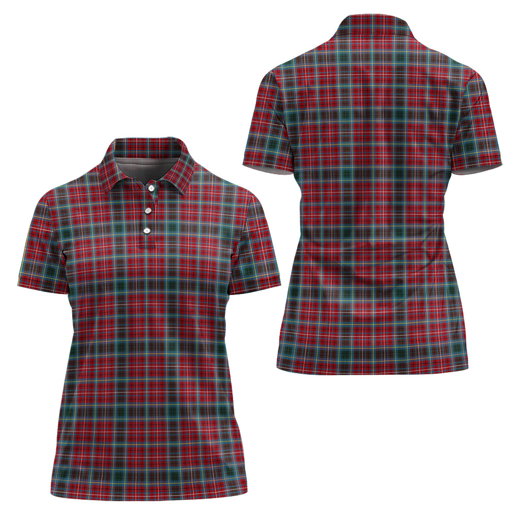 British Columbia Province Canada Tartan Polo Shirt For Women Women - Tartanvibesclothing