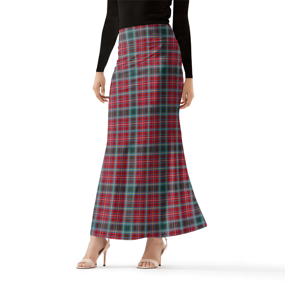 British Columbia Province Canada Tartan Womens Full Length Skirt Female - Tartanvibesclothing