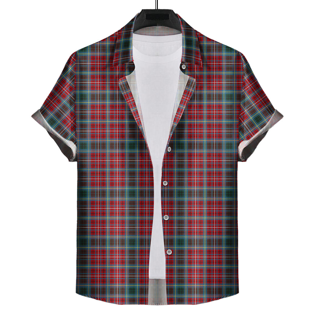 British Columbia Province Canada Tartan Short Sleeve Button Down Shirt - Tartanvibesclothing