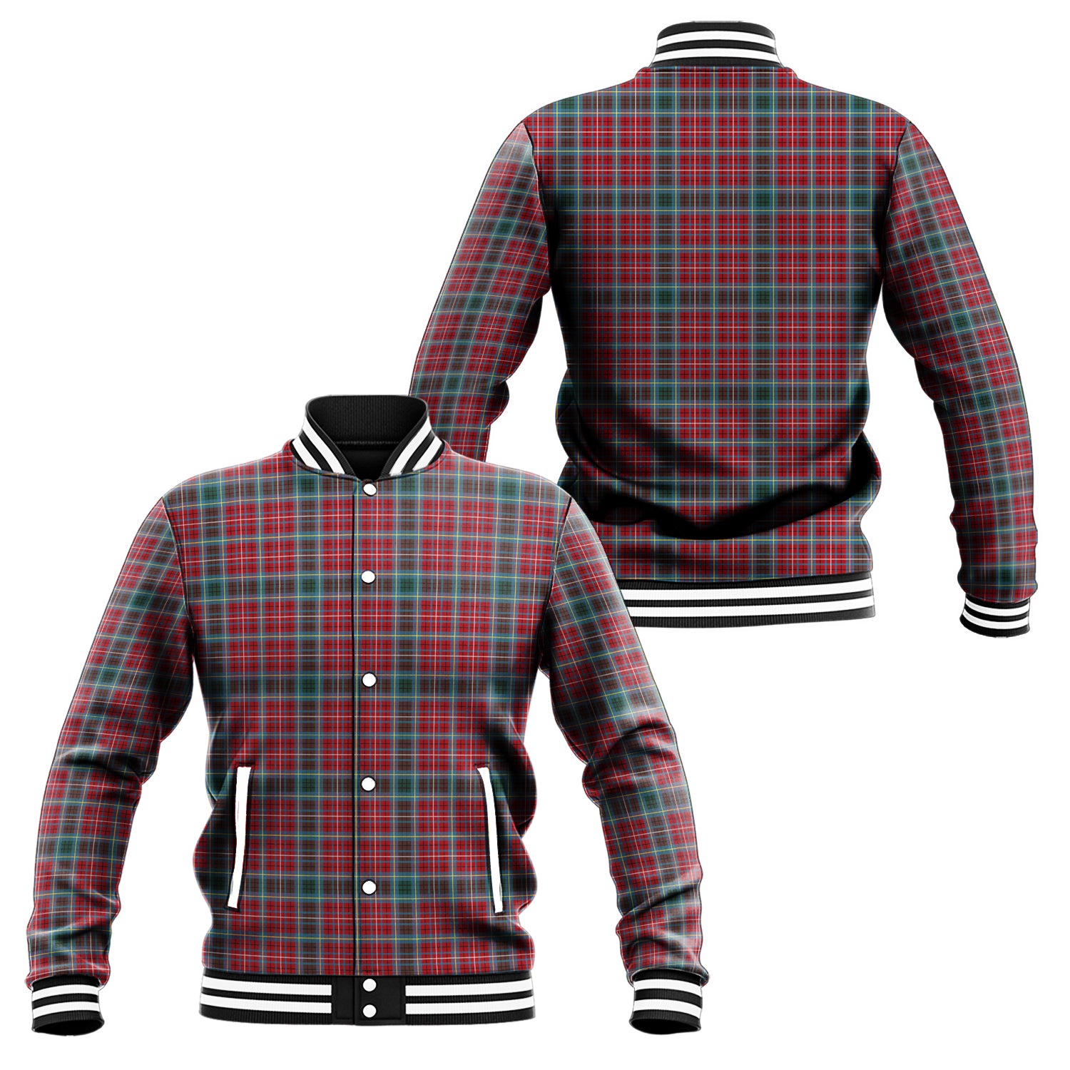 British Columbia Province Canada Tartan Baseball Jacket Unisex - Tartanvibesclothing