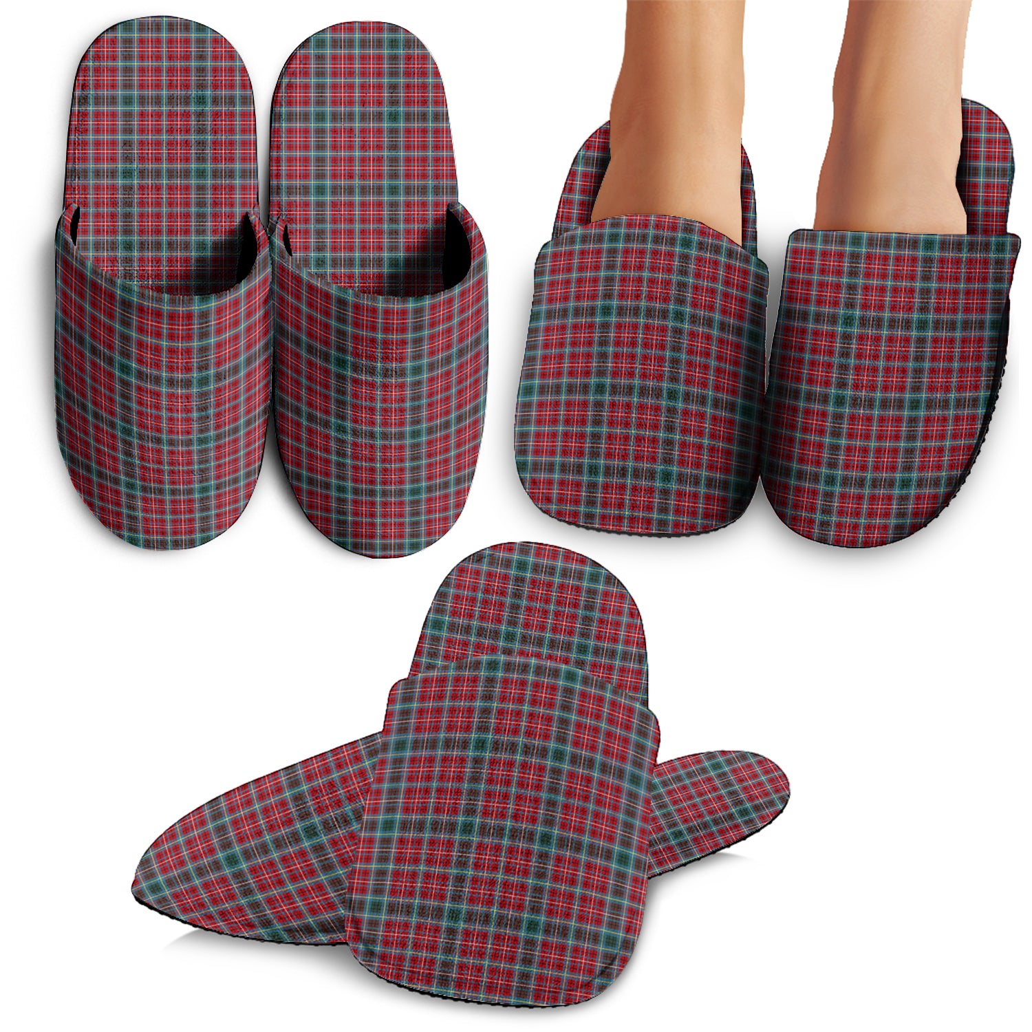 British Columbia Province Canada Tartan Home Slippers - Tartanvibesclothing