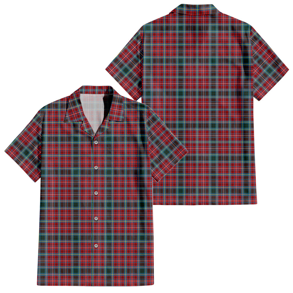 British Columbia Province Canada Tartan Short Sleeve Button Down Shirt - Tartanvibesclothing