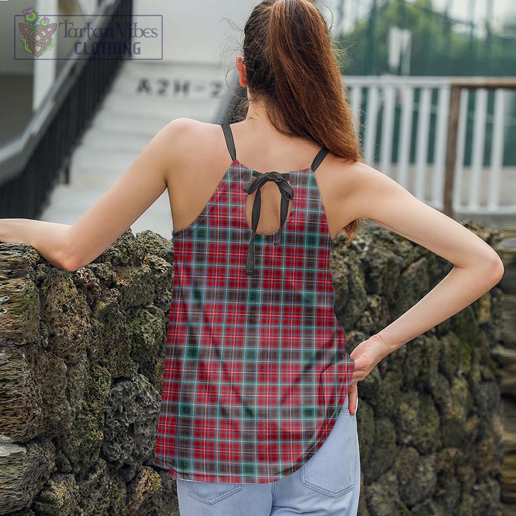 Tartan Vibes Clothing British Columbia Province Canada Tartan Loose Halter Neck Camisole