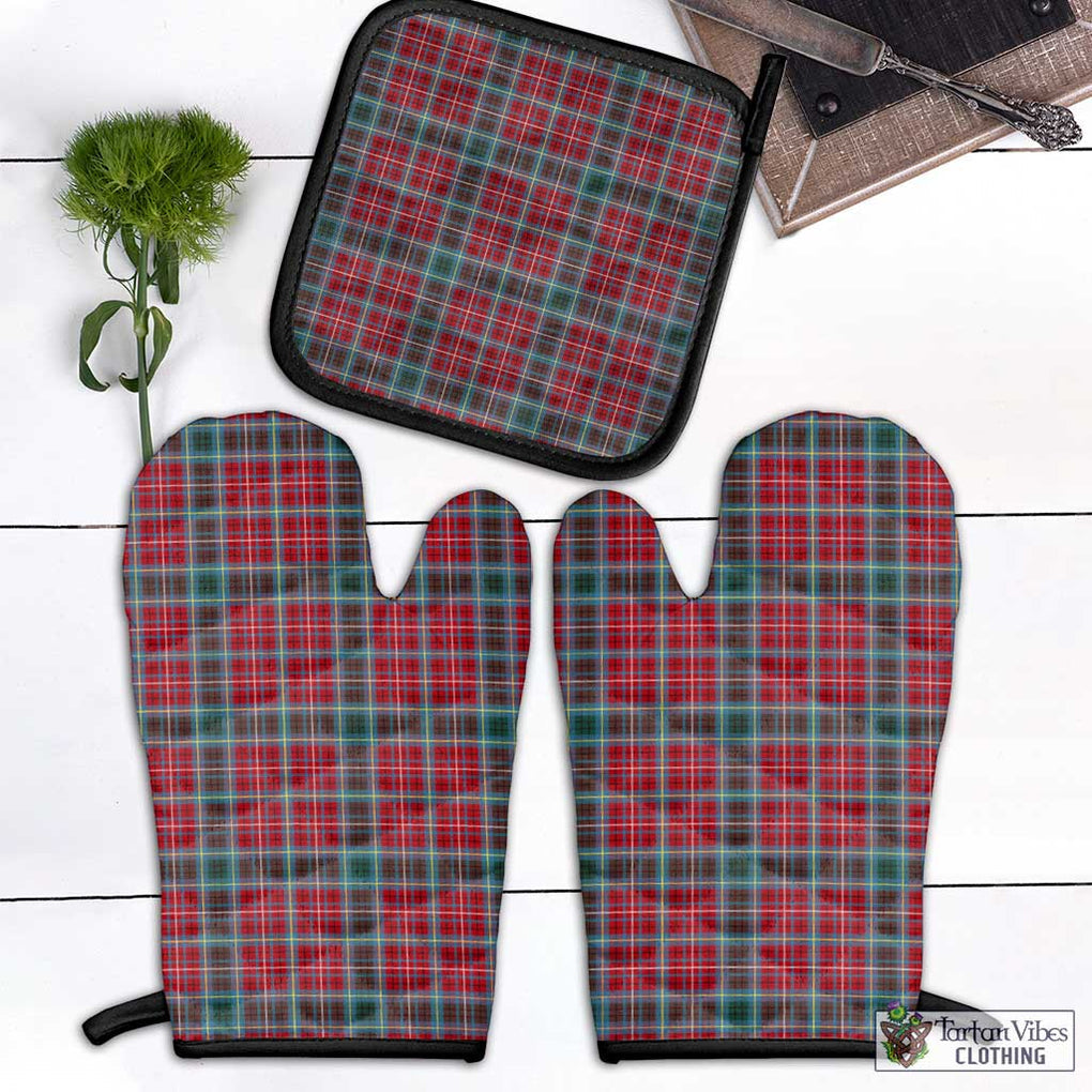 British Columbia Province Canada Tartan Combo Oven Mitt & Pot-Holder Combo 1 Oven Mitt & 1 Pot-Holder Black - Tartan Vibes Clothing