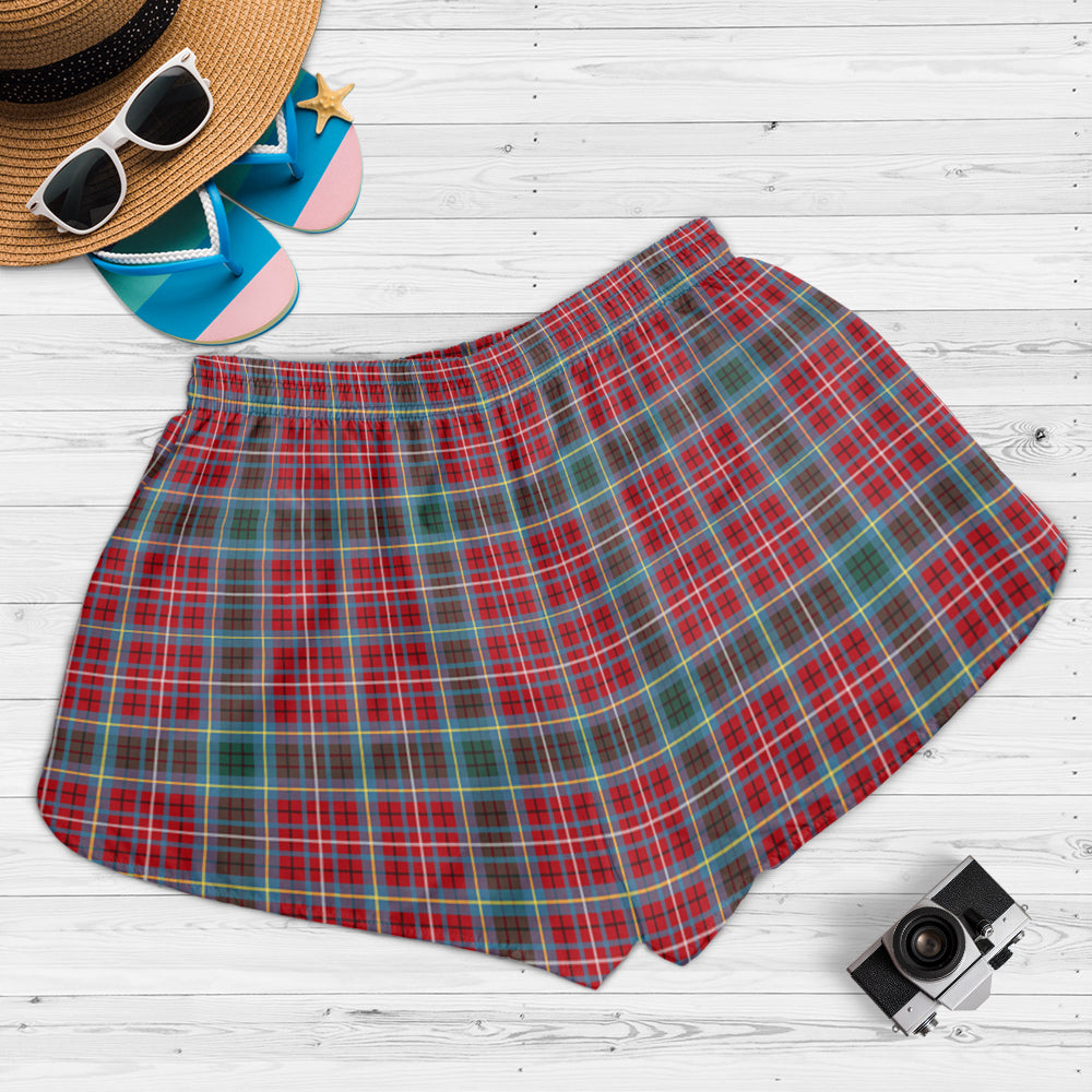 British Columbia Province Canada Tartan Womens Shorts - Tartanvibesclothing