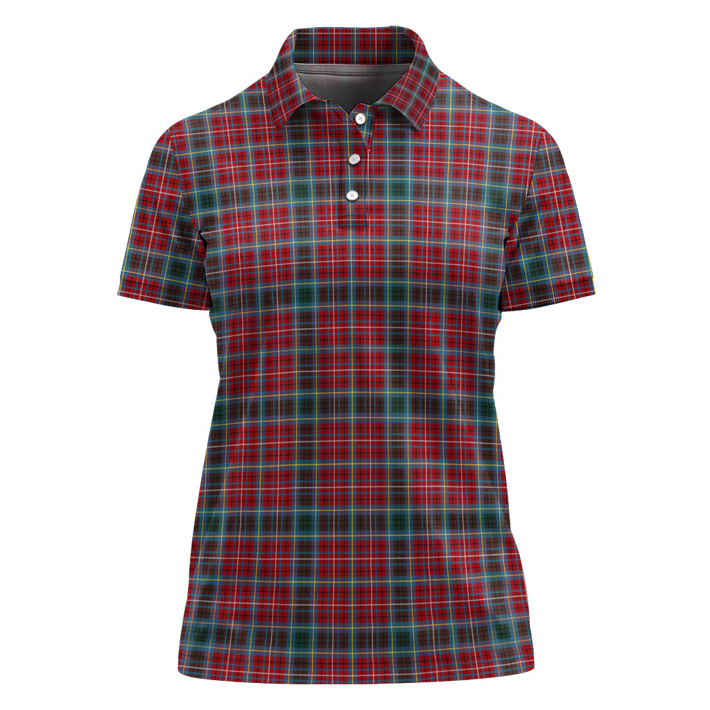 British Columbia Province Canada Tartan Polo Shirt For Women - Tartanvibesclothing