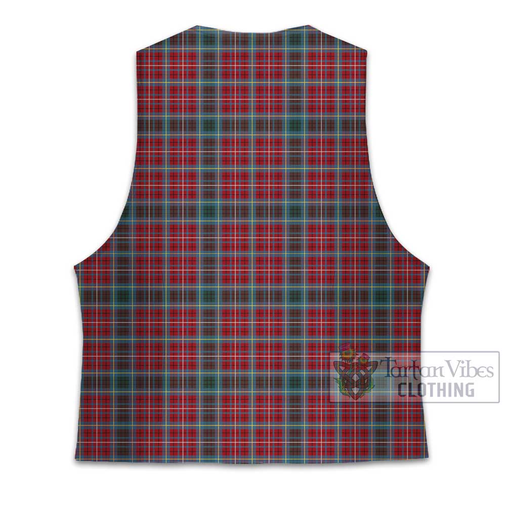 Tartan Vibes Clothing British Columbia Province Canada Tartan Men's Sleeveless Suit Vest