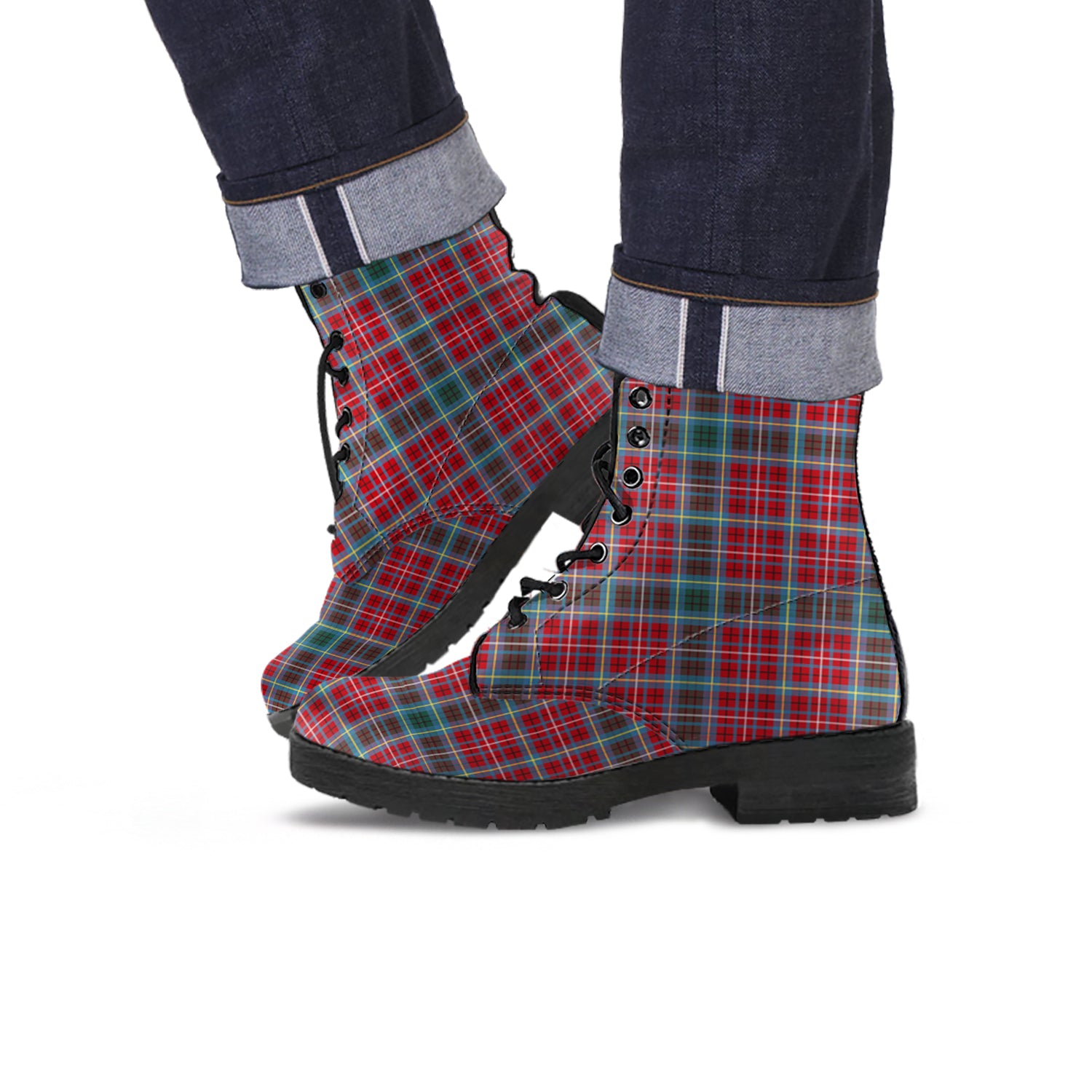 British Columbia Province Canada Tartan Leather Boots - Tartanvibesclothing