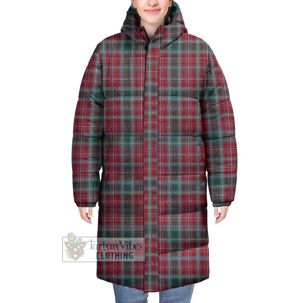 Tartan Vibes Clothing British Columbia Province Canada Tartan Long Down Jacket