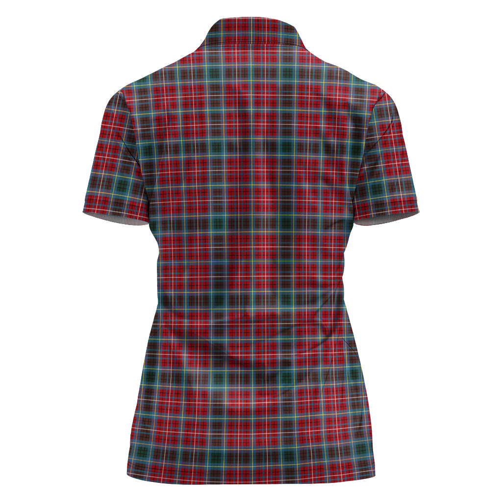 British Columbia Province Canada Tartan Polo Shirt For Women - Tartanvibesclothing