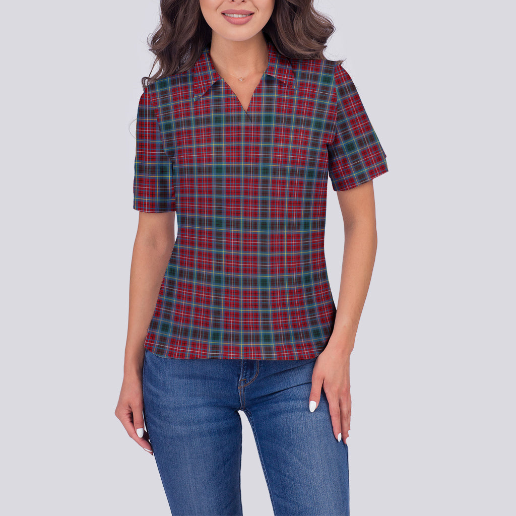 British Columbia Province Canada Tartan Polo Shirt For Women - Tartanvibesclothing