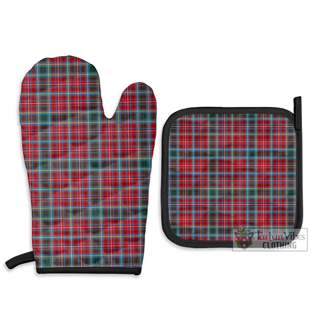 British Columbia Province Canada Tartan Combo Oven Mitt & Pot-Holder Combo 1 Oven Mitt & 2 Pot-Holder Black - Tartan Vibes Clothing