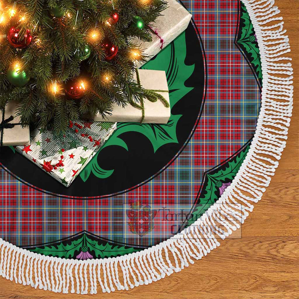 Tartan Vibes Clothing British Columbia Province Canada Tartan Christmas Tree Skirt Scottish Thistle Style