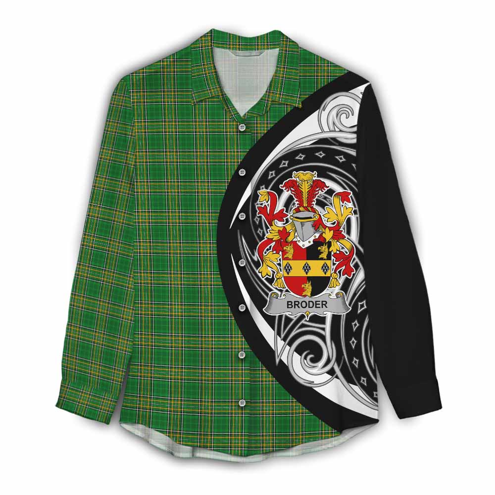 Broder Irish Clan Women's Casual Shirt Celtic Circle Style Female - Tartan Vibes Clothing