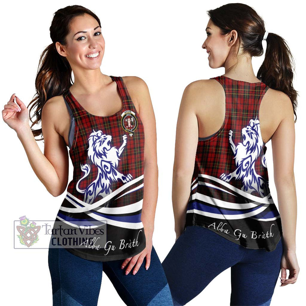 Brodie Tartan Women's Racerback Tanks with Alba Gu Brath Regal Lion Emblem 4XL - Tartanvibesclothing Shop