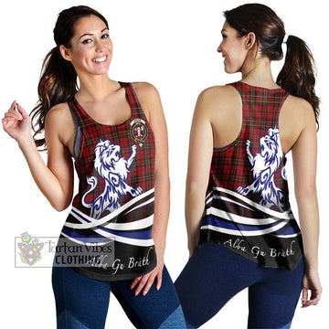 Brodie Tartan Women's Racerback Tanks with Alba Gu Brath Regal Lion Emblem