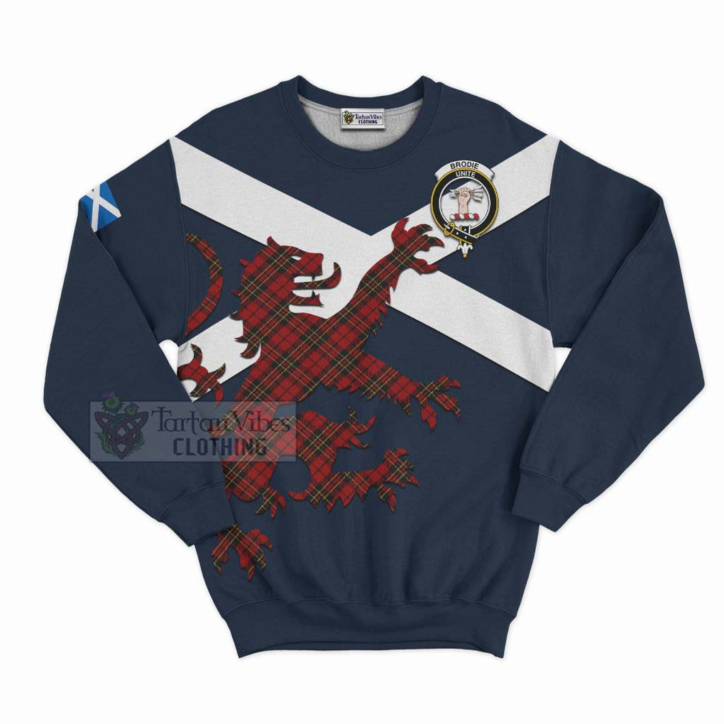 Tartan Vibes Clothing Brodie Tartan Lion Rampant Sweatshirt – Proudly Display Your Heritage with Alba Gu Brath and Clan Name