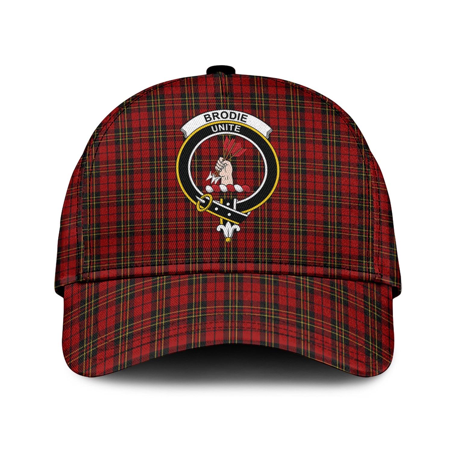 Brodie Tartan Classic Cap with Family Crest Classic Cap Universal Fit - Tartanvibesclothing