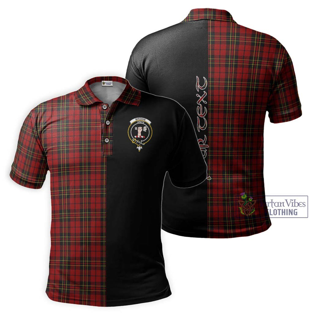 Brodie Tartan Polo Shirt with Family Crest and Half Of Me Style Kid - Tartanvibesclothing Shop