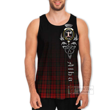 Brodie Tartan Men's Tank Top Featuring Alba Gu Brath Family Crest Celtic Inspired