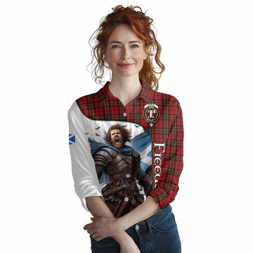 Brodie Crest Tartan Women's Casual Shirt Inspired by the Freedom of Scottish Warrior