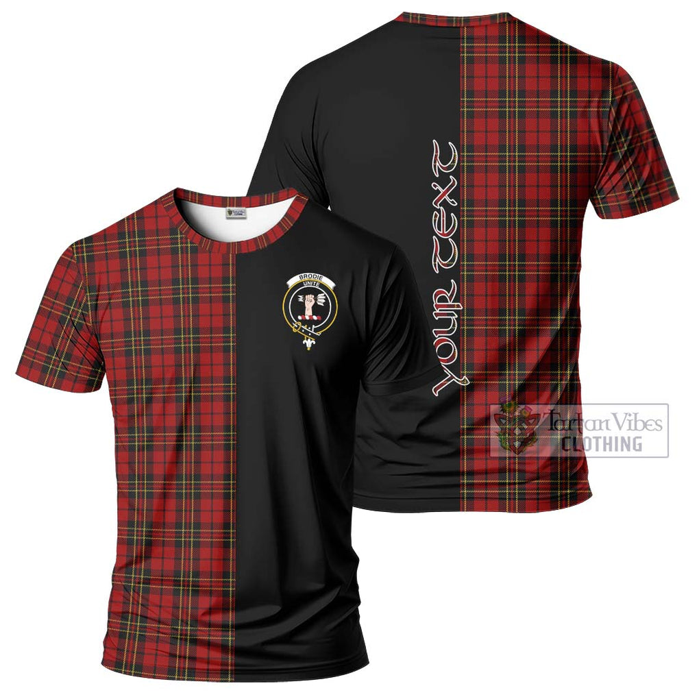 Brodie Tartan T-Shirt with Family Crest and Half Of Me Style Kid's Shirt - Tartanvibesclothing Shop