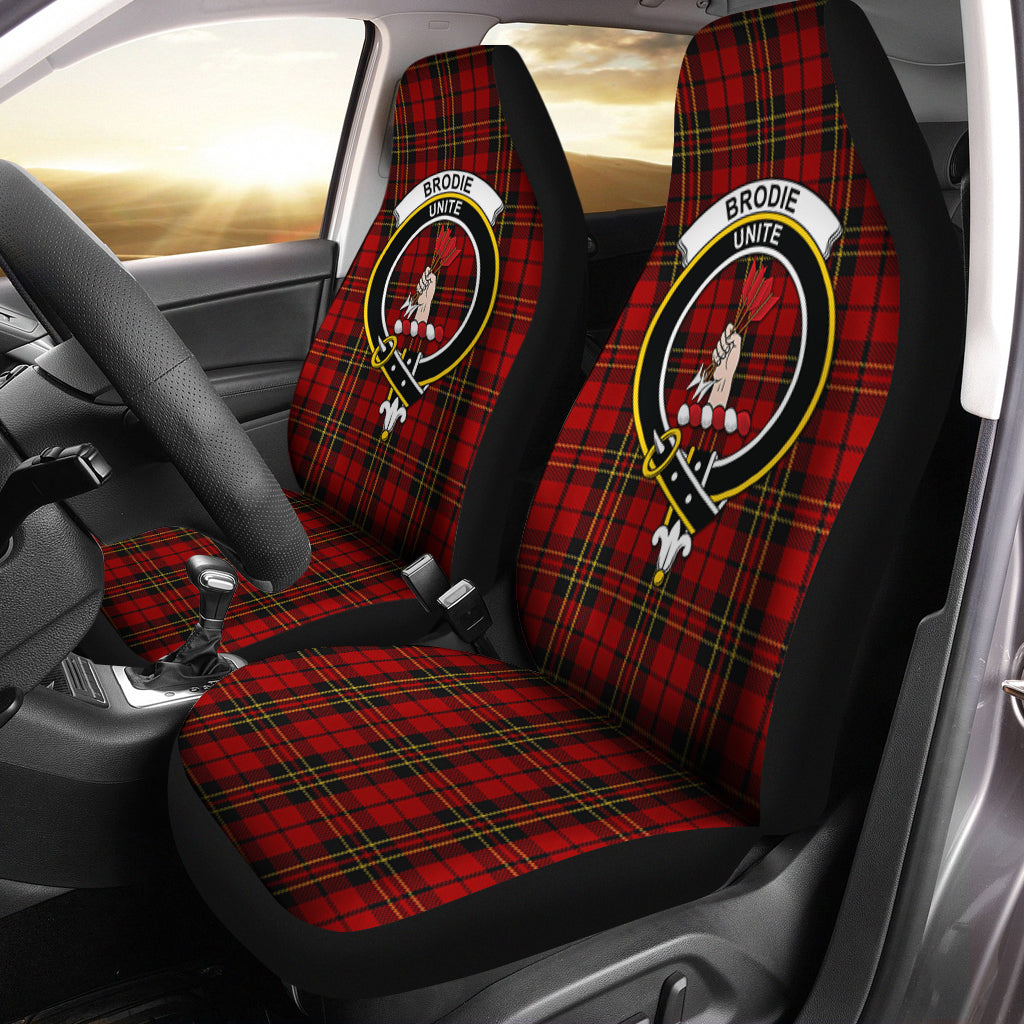 Brodie Tartan Car Seat Cover with Family Crest One Size - Tartanvibesclothing