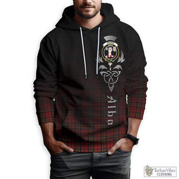 Brodie Tartan Hoodie Featuring Alba Gu Brath Family Crest Celtic Inspired