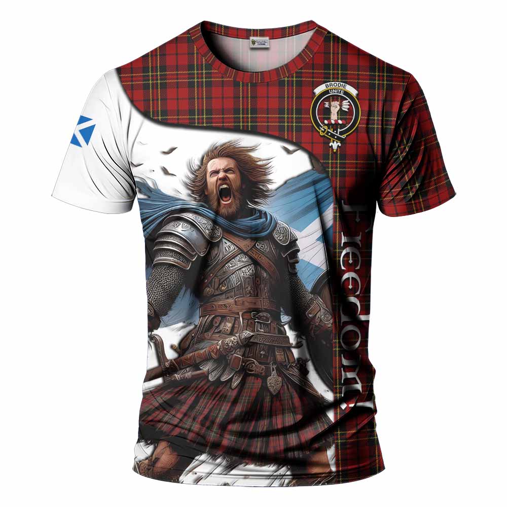 Brodie Crest Tartan T-Shirt Inspired by the Freedom of Scottish Warrior