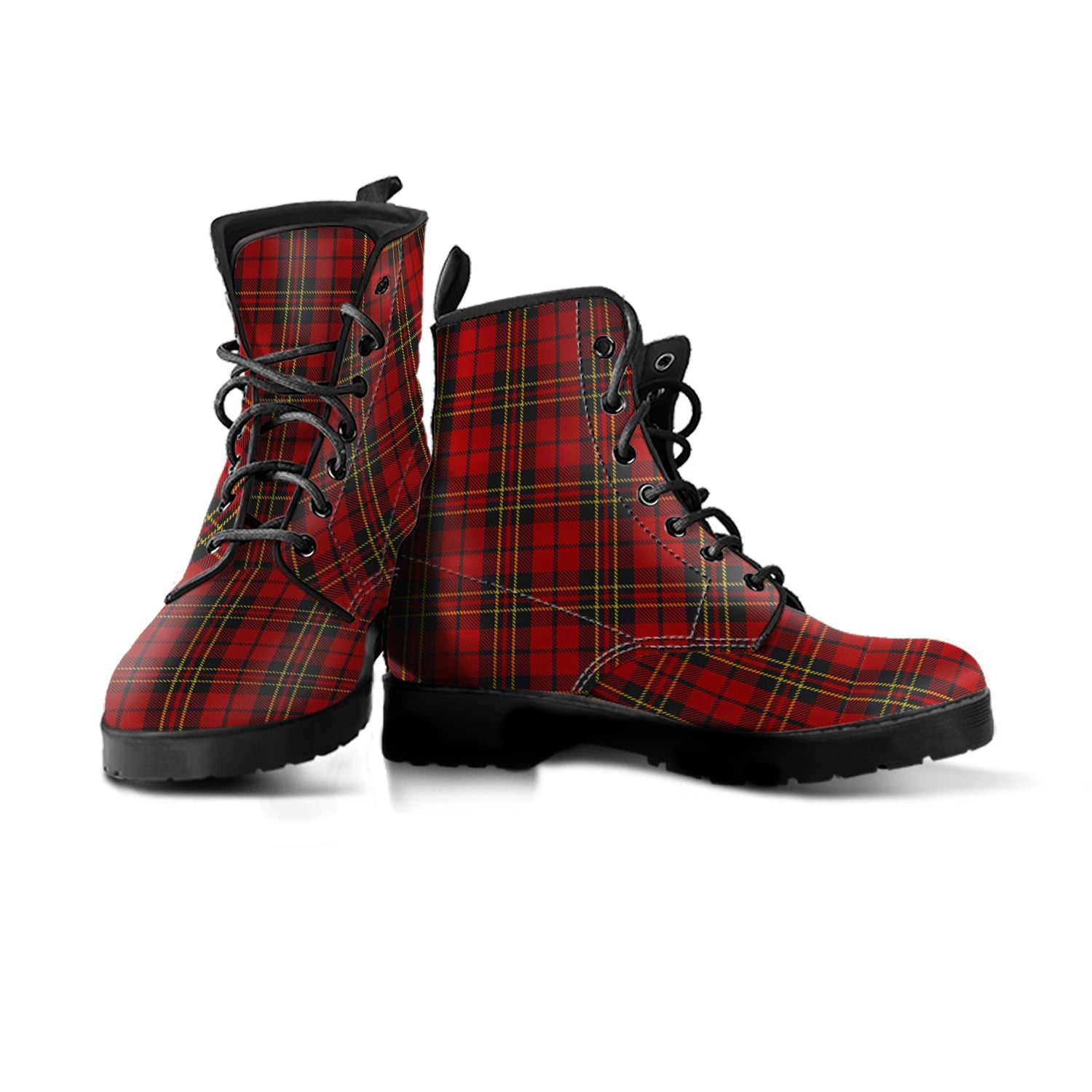 Brodie Tartan Leather Boots - Tartanvibesclothing