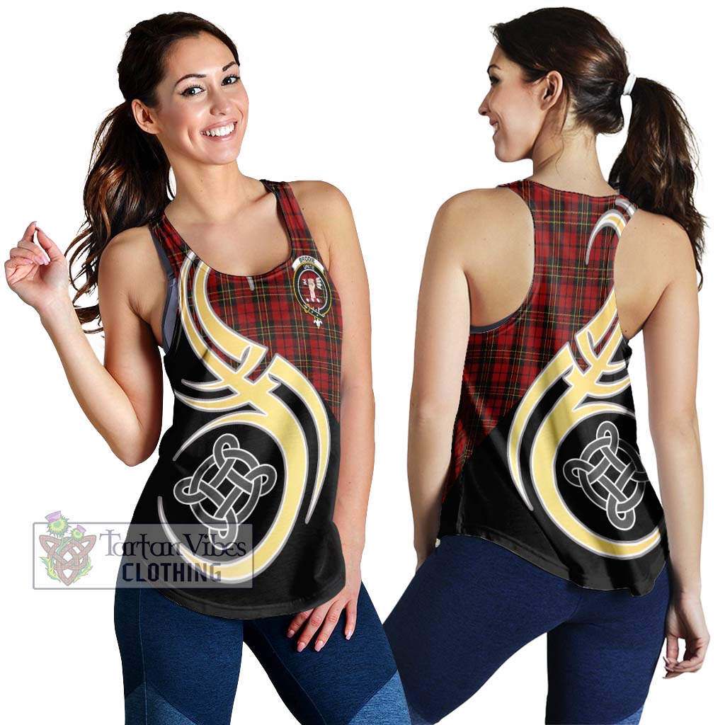 Brodie Tartan Women's Racerback Tanks with Family Crest and Celtic Symbol Style 4XL - Tartan Vibes Clothing