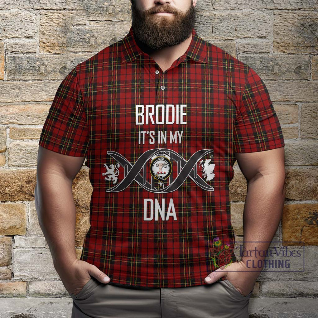 Brodie Tartan Polo Shirt with Family Crest DNA In Me Style Kid - Tartanvibesclothing Shop