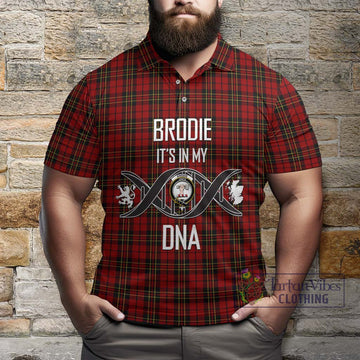 Brodie Tartan Polo Shirt with Family Crest DNA In Me Style