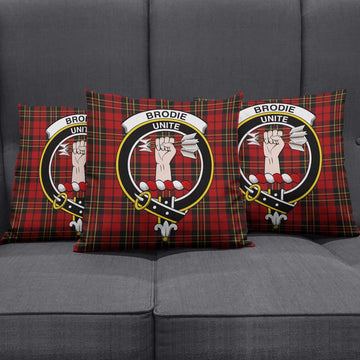 Brodie Tartan Pillow Cover with Family Crest Rectangle Pillow Cover 51*91cm - Tartan Vibes Clothing