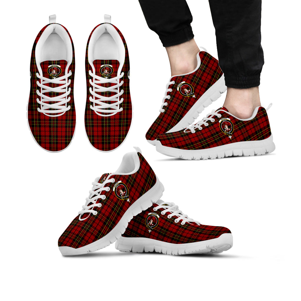 Brodie Tartan Sneakers with Family Crest Kid's Sneakers - Tartan Vibes Clothing