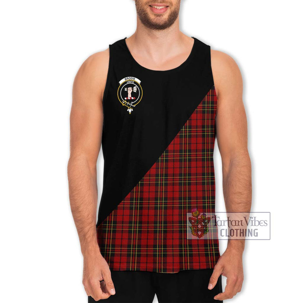 Brodie Tartan Men's Tank Top with Family Crest and Military Logo Style Men - Tartanvibesclothing Shop