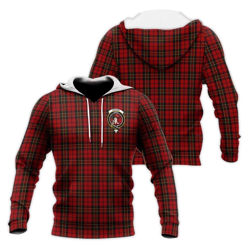 Brodie Tartan Knitted Hoodie with Family Crest Unisex Knitted Hoodie - Tartanvibesclothing