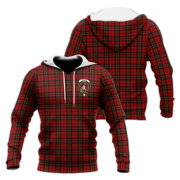 Brodie Tartan Knitted Hoodie with Family Crest