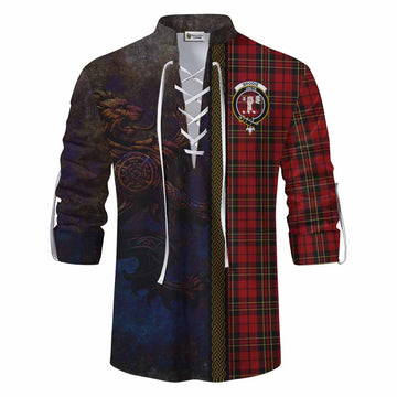 Brodie Tartan Family Crest Ghillie Kilt Shirt Alba Gu Brath Be Brave Lion Ancient Style Men - Tartan Vibes Clothing