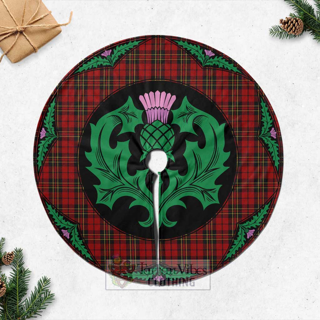 Tartan Vibes Clothing Brodie Tartan Christmas Tree Skirt Scottish Thistle Style