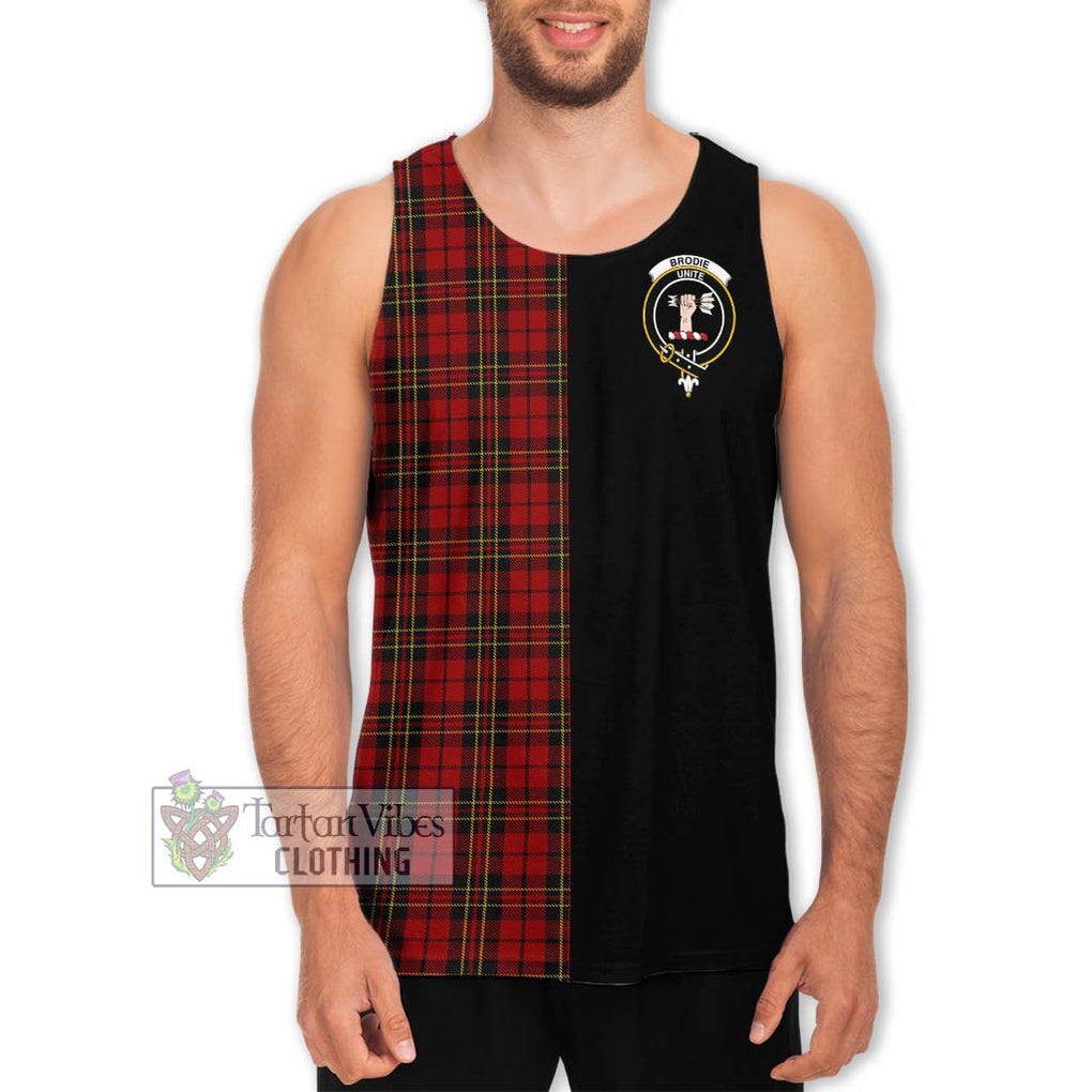 Brodie Tartan Men's Tank Top with Family Crest and Half Of Me Style Men - Tartanvibesclothing Shop