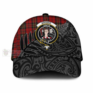 Brodie Crest Tartan Classic Cap with New Zealand Silver Fern Half Style