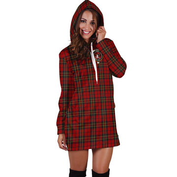 Brodie Tartan Hoodie Dress with Family Crest